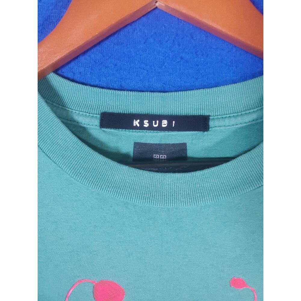 Ksubi Mens Graphic T-Shirt Mens Size Medium Teal Green Streetwear - Picture 16 of 16